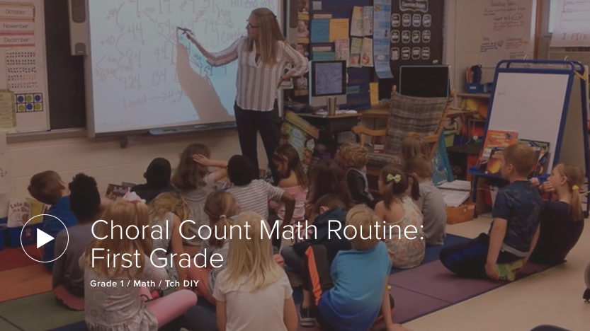 Choral count math routine first grade