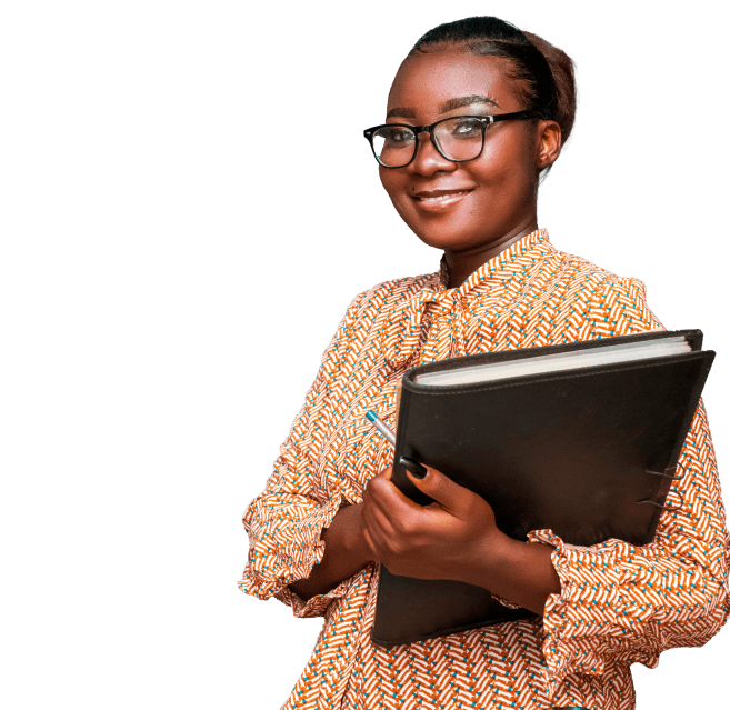 Teacher with book