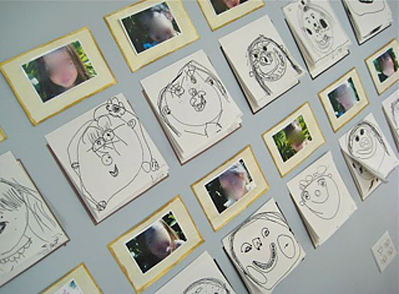 Drawings on Wall Display