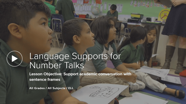 Language Supports For Number Talks