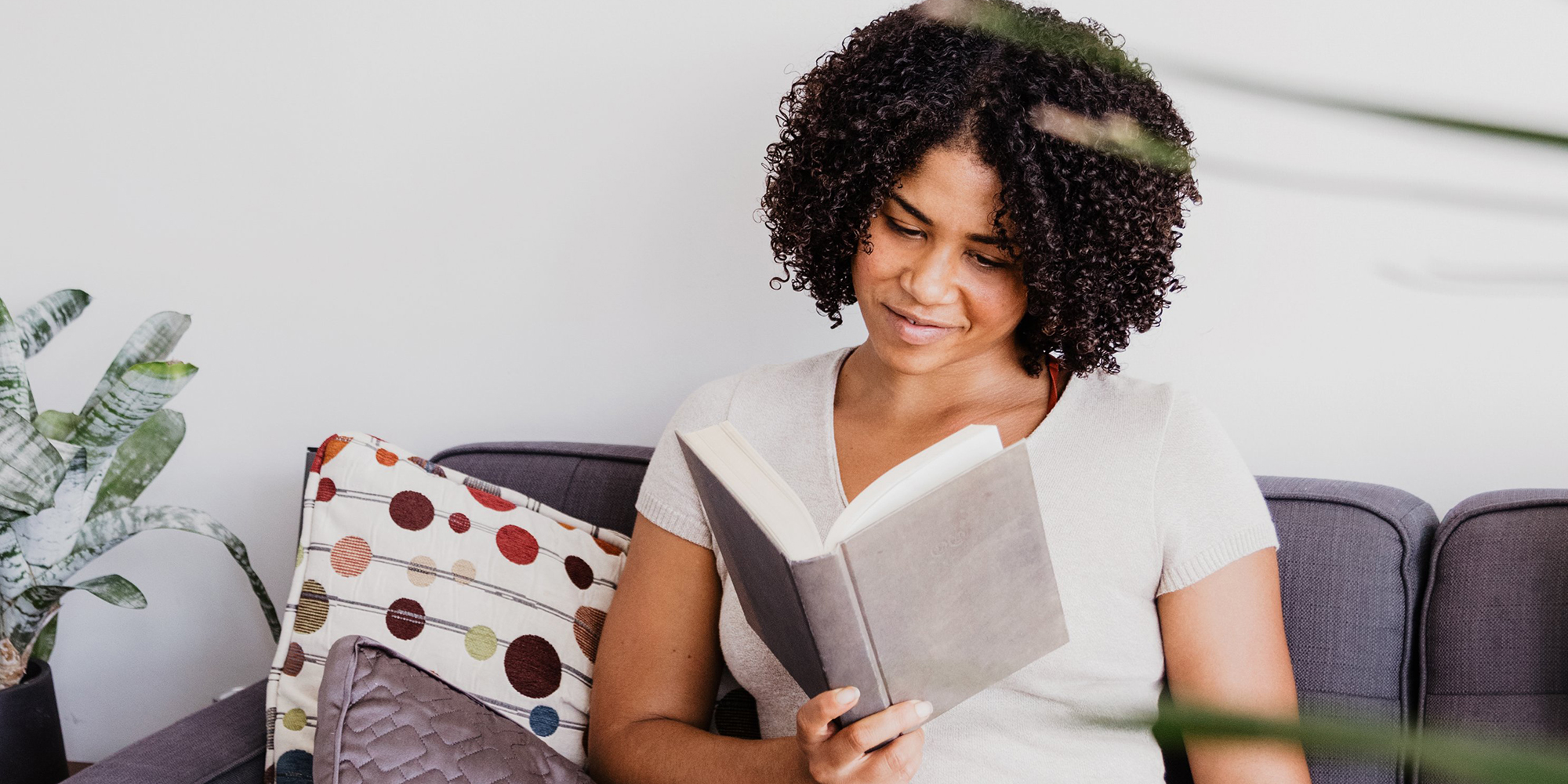 Young woman enjoying a good book