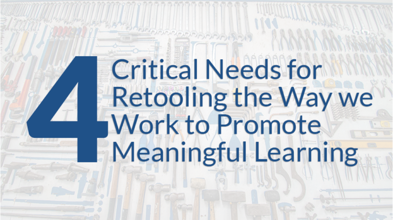 4 Critical Needs for Retooling