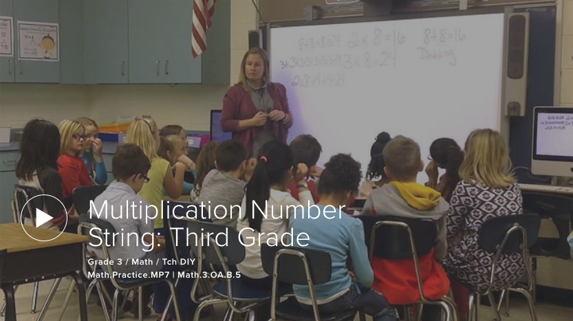 Third grade multiplication number string