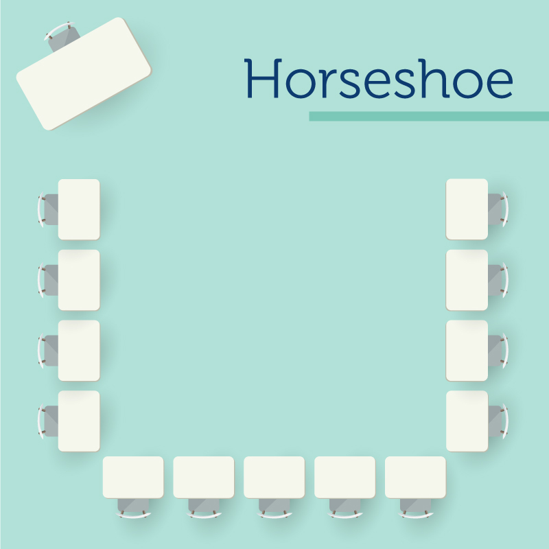 Horseshoe seating arrangement
