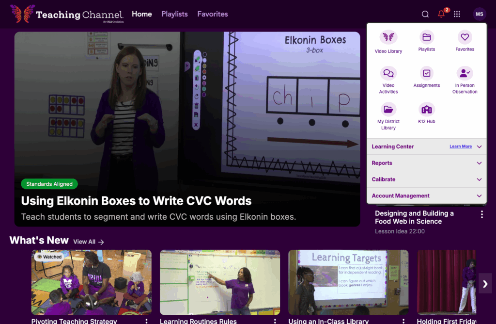 Empower 3.0 Dashboard showing many videos that are easy to access.