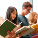 Students reading books